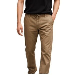 Plan B Skate-wear Men's Tan Casual Pants Drawstring Khakis Pockets Size 34